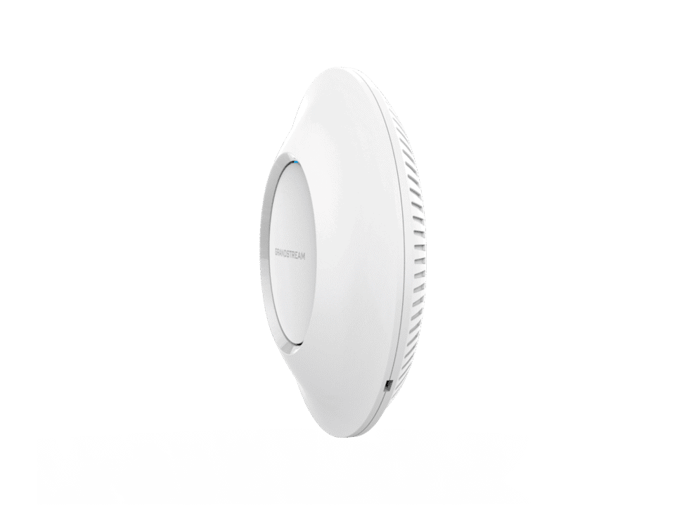 White wireless router on white background