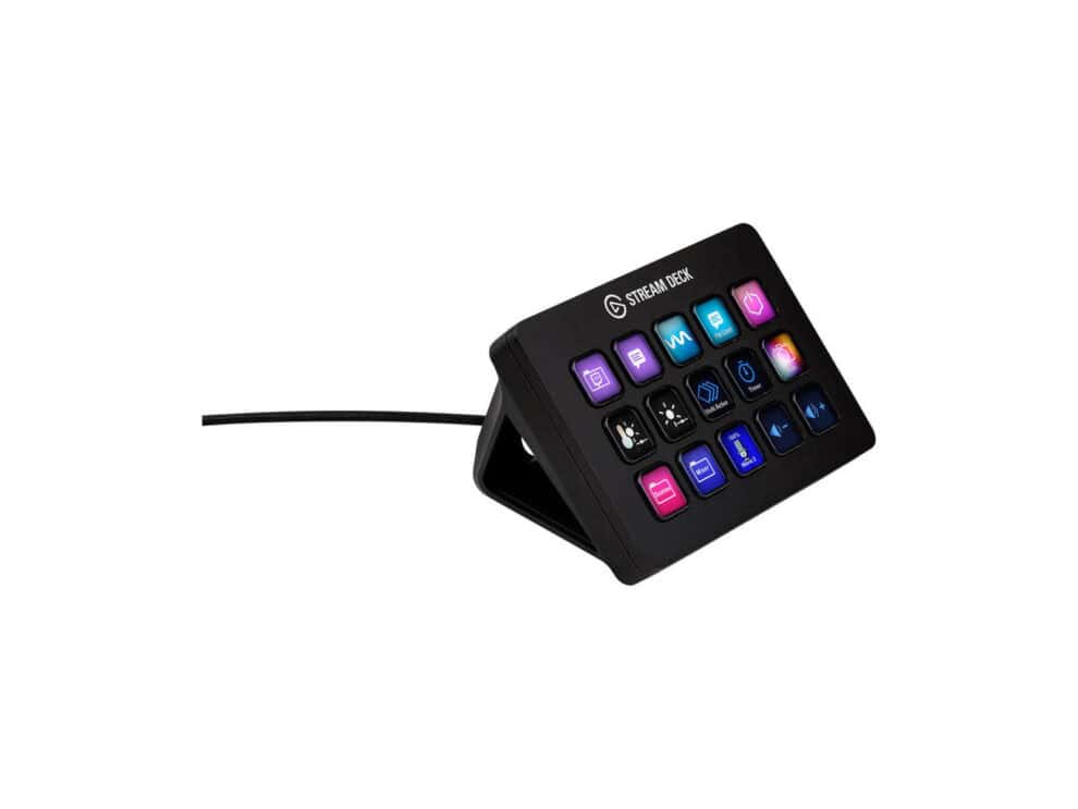 elgato stream deck mk.2 tactile control interface; 15 customizable lcd keys
