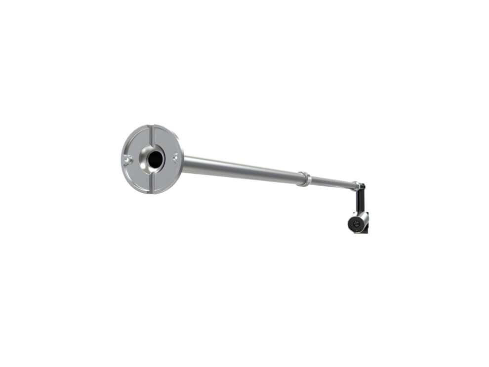 Wall-mounted adjustable metal arm