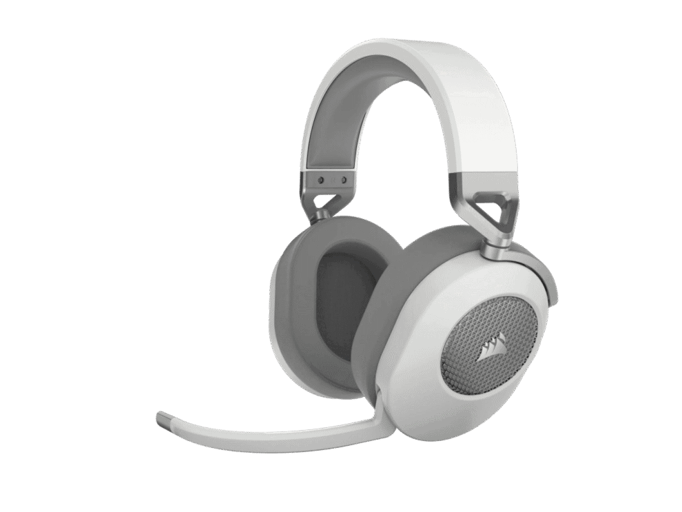 corsair hs65 wireless gaming headset; white
