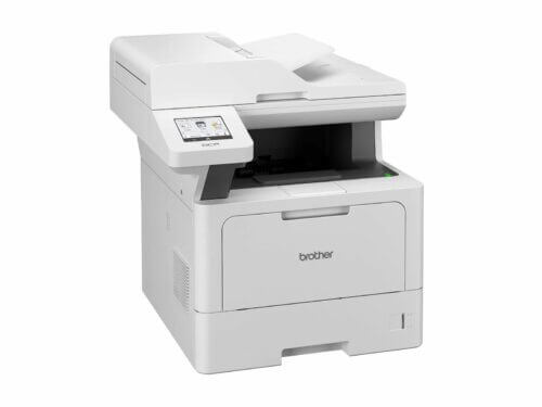 Brother multifunction laser printer on white background.
