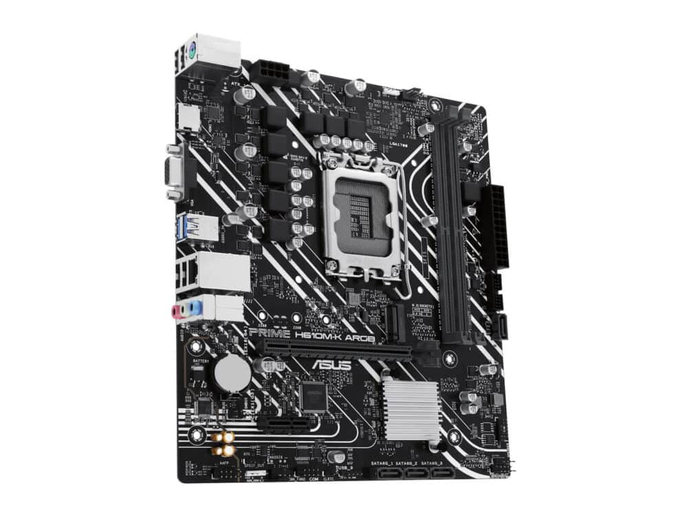 intel® h610 (lga 1700) micro atx motherboard; ddr5; pcie 4.0; m.2 slot; realtek 1 gb ethernet; hdmitm/vga; usb 3.2 gen 1; sata 6