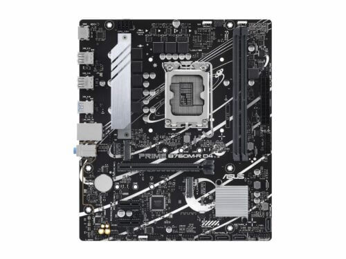 ASUS Prime B250M-A motherboard isolated on white background.