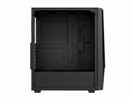 fsp cmt195a atx gaming chassis tempered glass side panel black