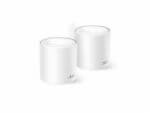 Two white mesh Wi-Fi network devices