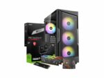 Gaming PC components and boxes displayed.