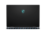 Black gaming laptop with brand logo