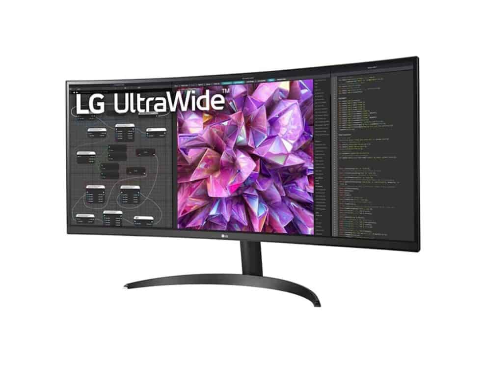 lg 34wq60qc 34 3ultrawide; 3440 x 1440 ips panel; 5ms response time; 60hz; 178degree viewing angle; hdr10; freesync; 2 x hdmi