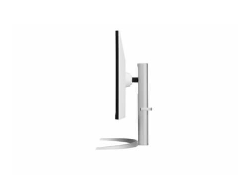 Side view of modern computer monitor on stand.