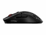 Black HyperX gaming mouse side view.