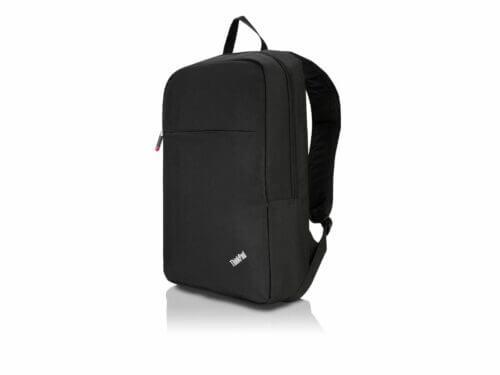 Black modern laptop backpack isolated on white