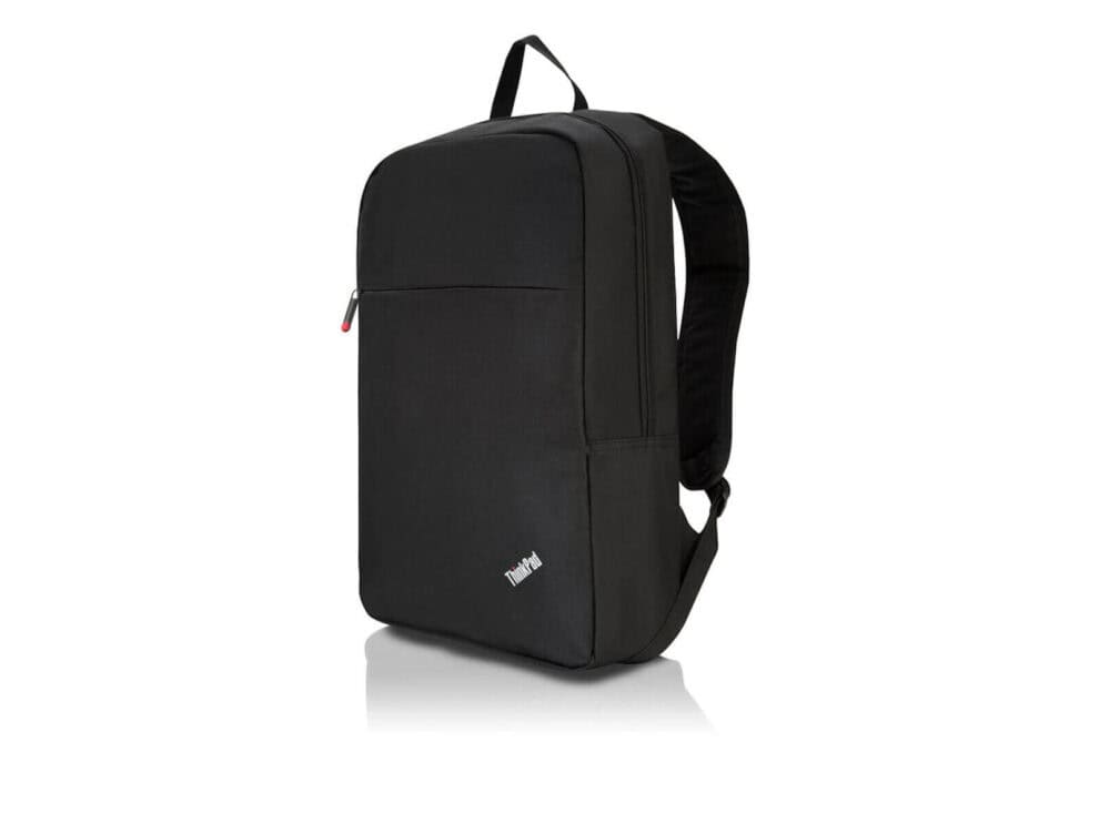 thinkpad 15.6 basic backpack Black modern laptop backpack isolated on white