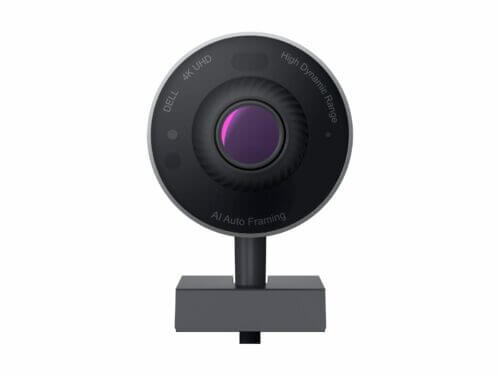 Dell 4K UHD webcam with AI auto framing.