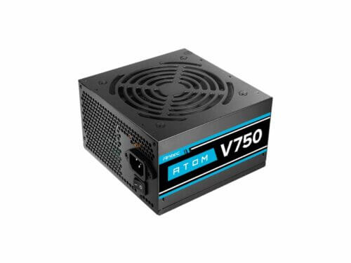 Antec Atom V750 computer power supply unit.