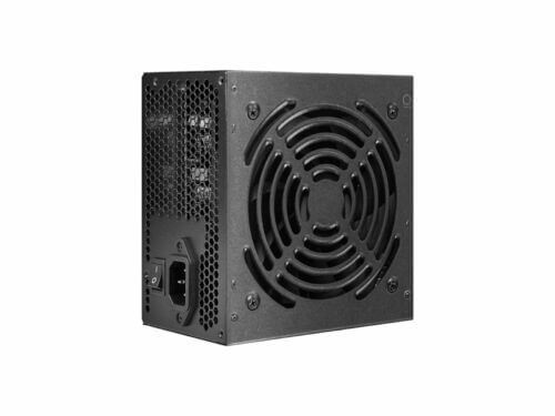 Black computer power supply unit isolated on white