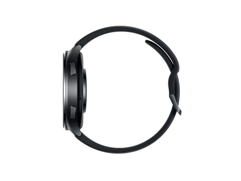 Black wireless over-ear headphones on white background.