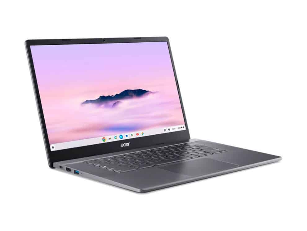 acer - Chromebook Plus 515 - Ordinateur portable Full HD 15,6 - Intel Core i3-1215U avec 8 Go LPDDR5X - 256 Go UFS - Gris acier