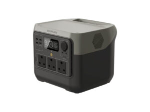 Portable power station on white background.