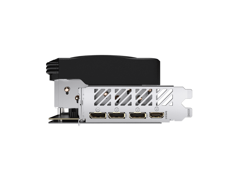 Graphics card with HDMI and DisplayPort outputs.