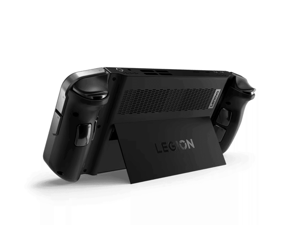 Lenovo Legion gaming laptop on dark background.