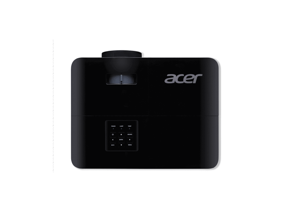 Acer projector top view on white background.