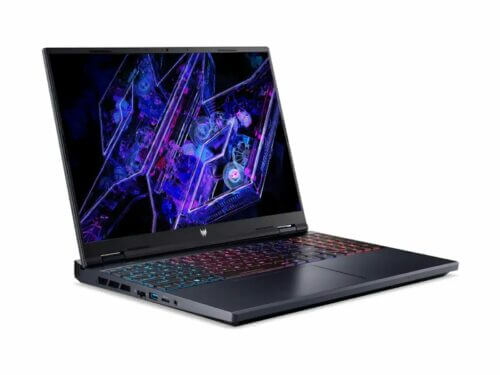 High-performance gaming laptop with RGB keyboard.