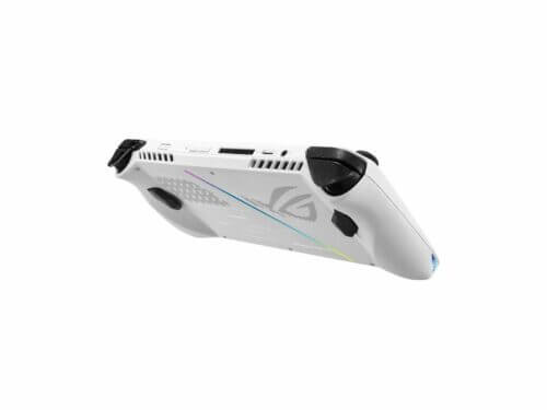 Portable handheld vacuum cleaner on white background