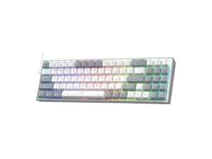 RGB mechanical keyboard on white background