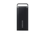 Black portable external battery power bank.
