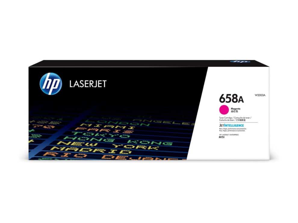 hp 658a magenta laserjet toner cartridge HP 658A Magenta LaserJet Toner Cartridge Box