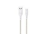 USB to Micro-USB cable isolated on white background.