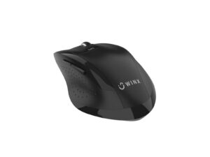 Ergonomic wireless black computer mouse
