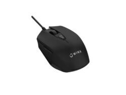 Black wired optical computer mouse