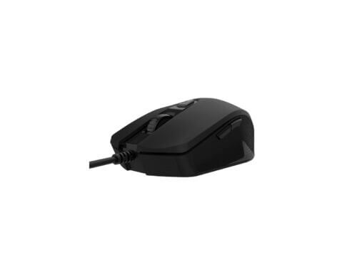 Black wired ergonomic computer mouse