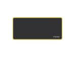 Rectangular black and yellow logo design.