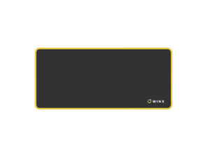 Rectangular black and yellow logo design.