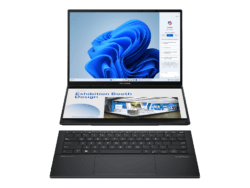 Laptop with design software on screen