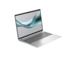 Silver laptop with wavy screen wallpaper