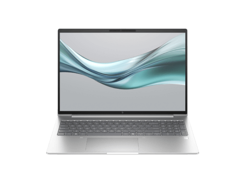 Silver laptop with a sleek design