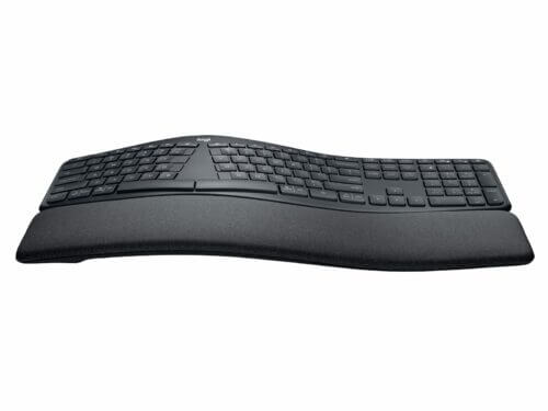 Ergonomic wireless keyboard with wrist support
