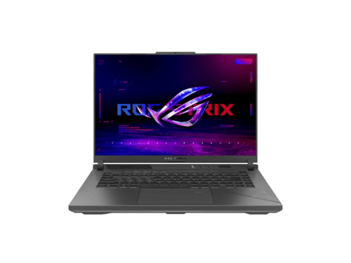 ROG Strix gaming laptop on white background