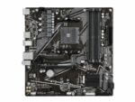 Gigabyte motherboard isolated on white background.