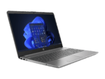 HP laptop with Windows screen visible