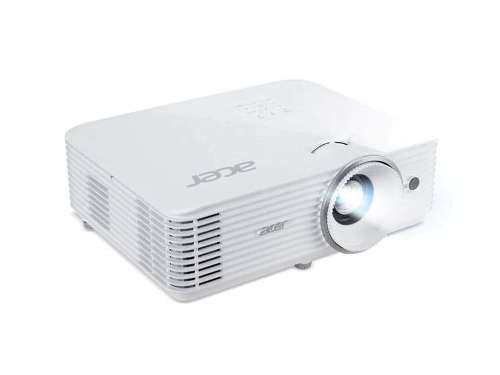 White Acer projector on white background.