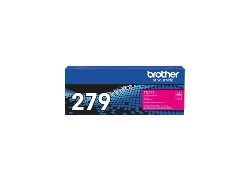 standard magenta toner cartridge for hl l3280cdw / mfc l3760cdw Brother TN279 magenta toner cartridge box.