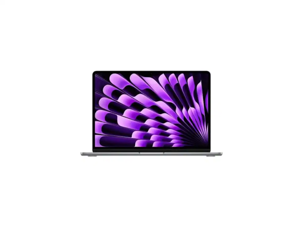 13 inch macbook air | m3 chip with 8 core cpu and 10 core gpu 16gb | 512gb space grey Laptop with purple abstract display design