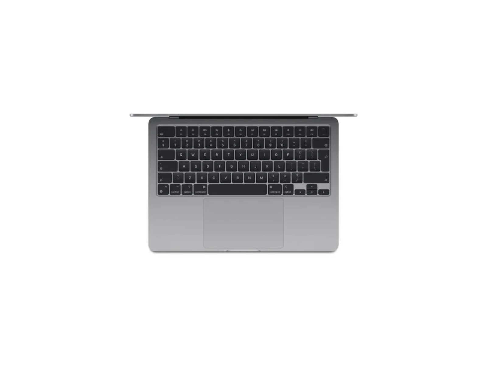 Top view of a laptop keyboard