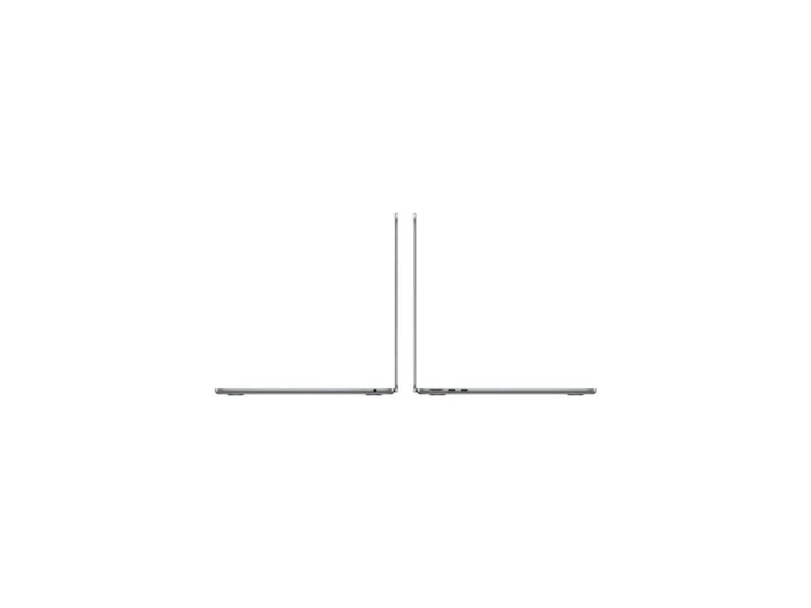 Two laptops facing opposite directions.