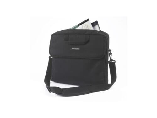 Black laptop bag with shoulder strap