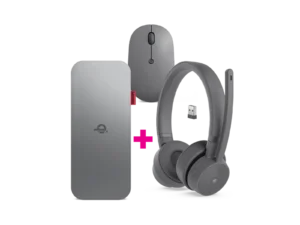 Lenovo Go Wired ANC Headset + Wireless Mobile Power Bank + Wireless Mouse Bundle
